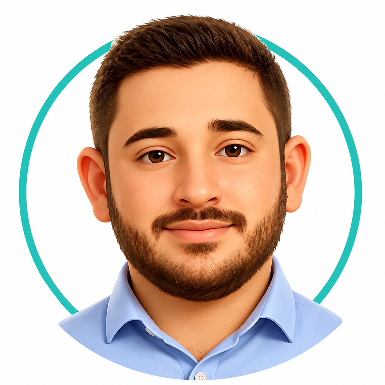 Portrait illustration of Ahmad, founder of HelloHafez